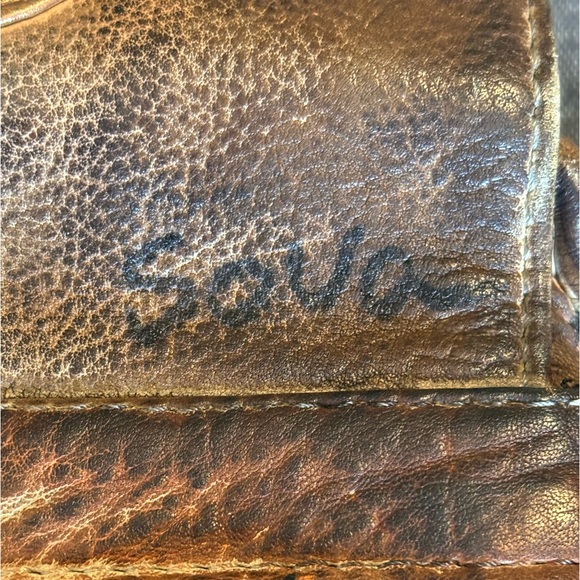 SOVA‎ Hand-painted Leather Crossbody Purse Abstract - Picture 3 of 10